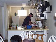 Dennis Tackett preparing diner